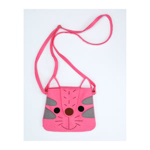 Cute Kitty Bag - Pink & Gray