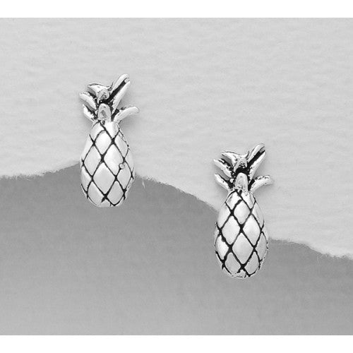 Pretty Pineapple Sterling Silver Earrings