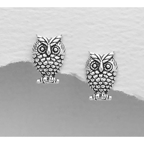 Sweet Owl Sterling Silver Earrings