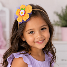 Load image into Gallery viewer, Aloha Headband- Sunshine Yellow and Lilac