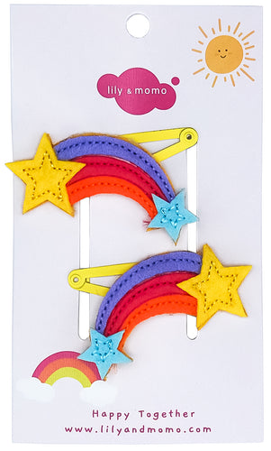 Rainbow Hair Clips- Rainbow