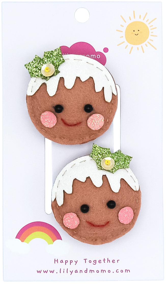 Holiday Cookie Friends Hair Clips- Multi