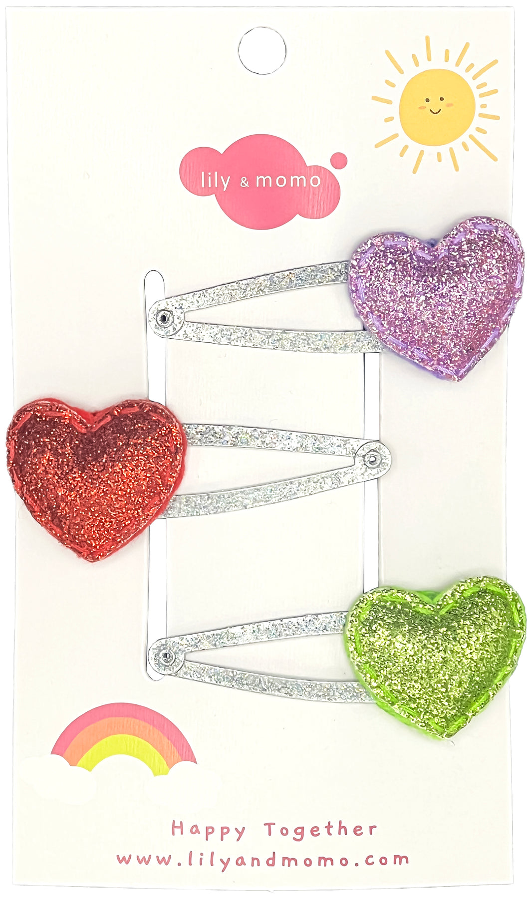 Trio Glitter Sweet Hearts- Multi
