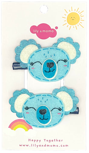 Baby Koala Kids Handmade Hair Clip- Baby Blue