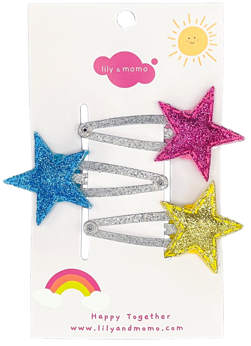 Galaxy Star Trio Hair Clips- Multi