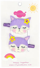 Load image into Gallery viewer, Lilac Fox Kids Hair Clips- Lilac