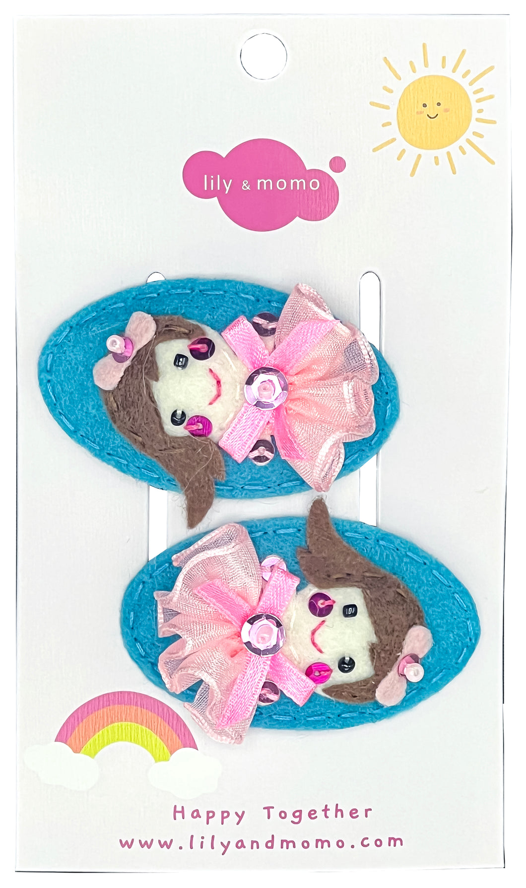 Tiny Dancer Ballerina Hair Clips- Pretty Ballet Pink