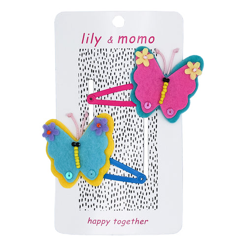 Pastel Butterfly Hair Clips- Pretty Pastels