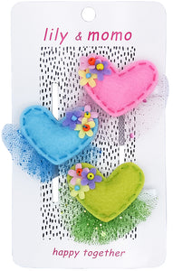 Pastel Heart Trio - Pink, Blue and Lime