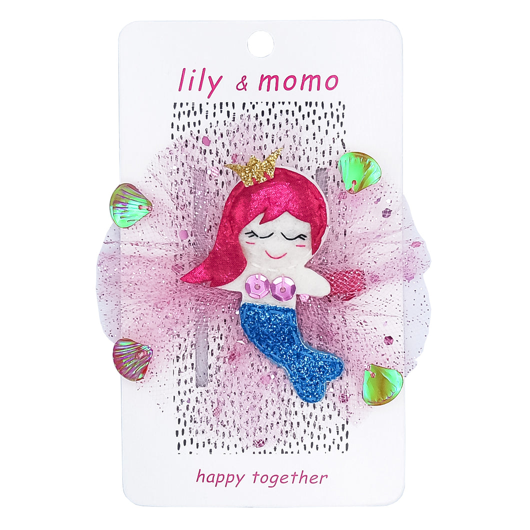 Pastel Tulle Mermaid Hair Clip- Multi