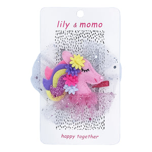 Pastel Unicorn Hair Clip- Pink