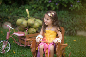 Beautiful Birdie Hair Clip- Tropical White and Yellow