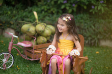 Load image into Gallery viewer, Beaded Floral Flower- Citrus and Lime