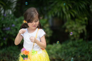 Beautiful Birdie Hair Clip- Tropical White and Yellow