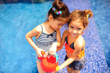 Load image into Gallery viewer, Making Waves Mermaid Hair Clips- Green and Glitter White