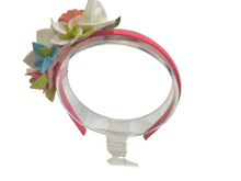 Load image into Gallery viewer, Pink Bloom Party Headband- Pink and Citrus Yellow