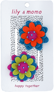 Anna Flower Hair Clips- Multi