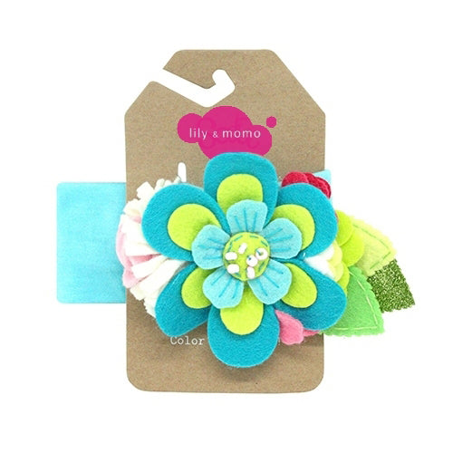 Aqua Blossom Headband- Aqua