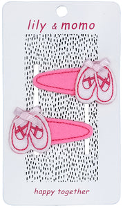 Ballet Shoes Hair Clips- Pink