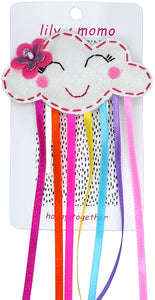 Big Rainbow Cloud Hair Clip- Rainbow Multi