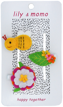 Load image into Gallery viewer, Buzzing Bee Hair Clips- Yellow and Green