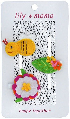 Buzzing Bee Hair Clips- Yellow and Green