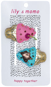 Carnival Ice Cream Hair Clip- Pastel Pint and Mint