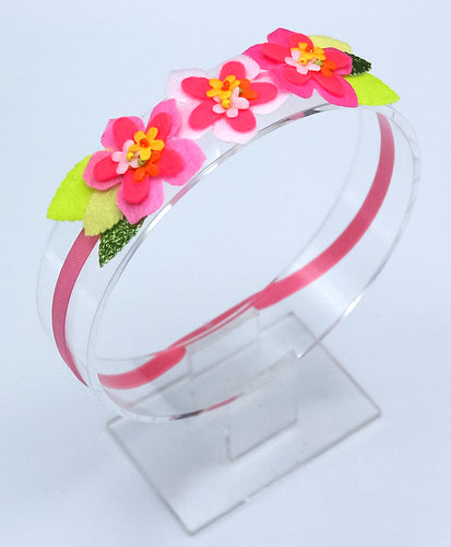 Citrus Bloom Headband- Pink and Citrus