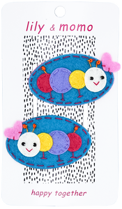 Cute Caterpillar Hair Clips- Multi