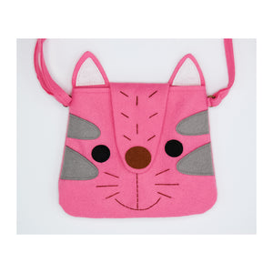 Cute Kitty Bag - Pink & Gray