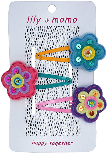 English Garden Flowers Hair Clips- Multi