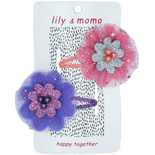 Load image into Gallery viewer, Fiona Flower Hair Clip- Pink and Purple