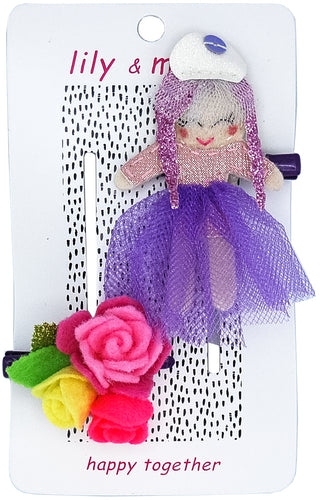 French Girl Hair Clips- Pretty Purples
