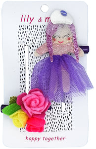 French Girl Hair Clips- Pretty Purples