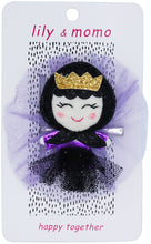 Load image into Gallery viewer, Glitter Good Witch Kids Hair Clip- Black and Purple