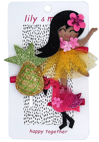 Hawaiian Fun Hair Clips- Multi