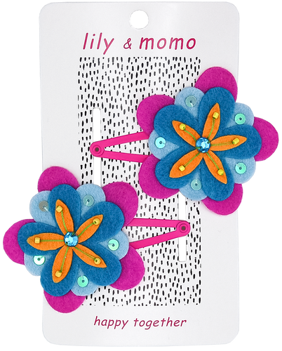 Heidi Flower Hair Clips- Multi