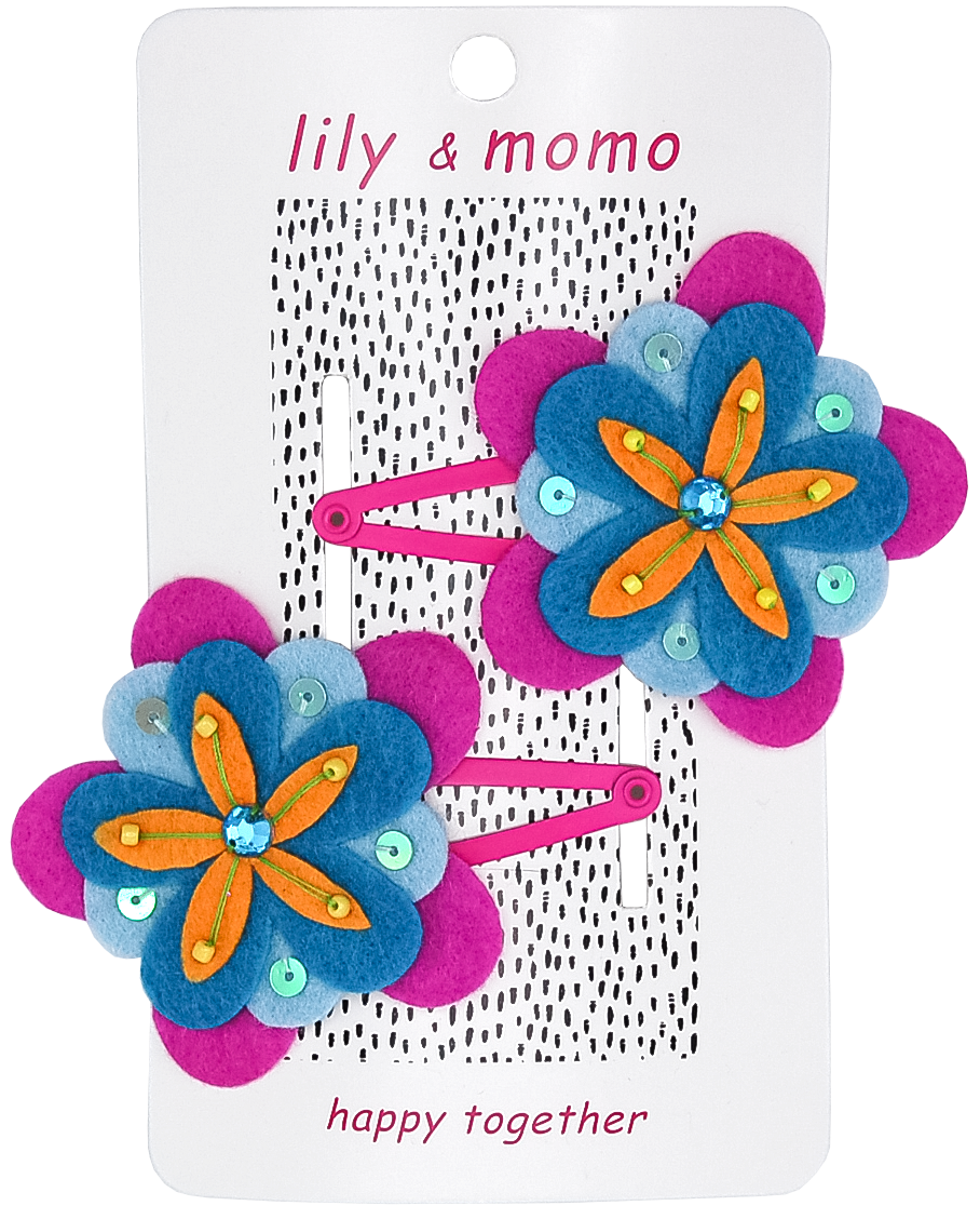 Heidi Flower Hair Clips- Multi