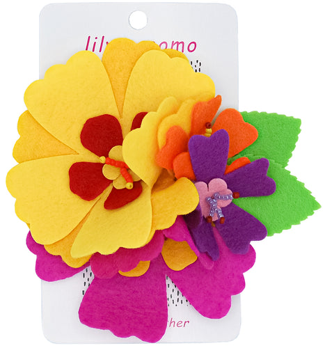 Hula Flowers Hair Clip- Multi