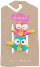 Load image into Gallery viewer, Ollie Owl Hair Clips- Pink and Aqua