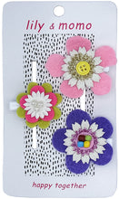 Load image into Gallery viewer, Pastel Flower Trio Kids Hair Clips- Pastel Pretty