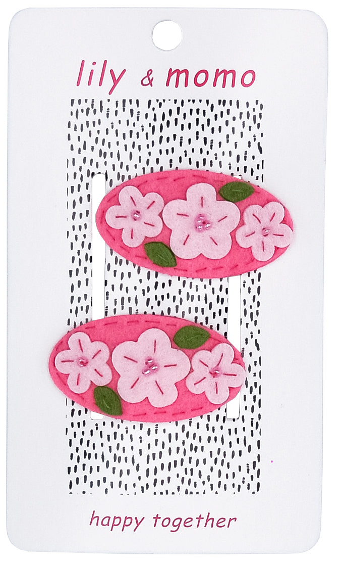 Petunia Flower Hair Clips