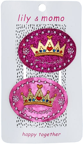 Princess Crown Hair Clip- Pink