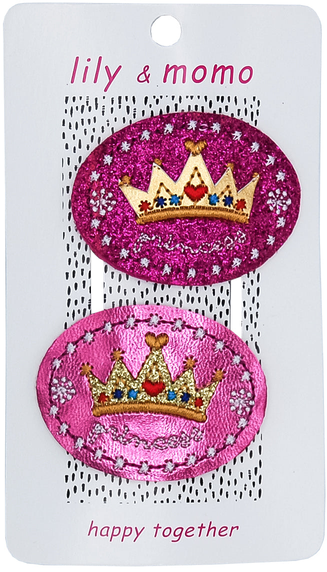 Princess Crown Hair Clip- Pink