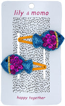 Load image into Gallery viewer, Shiny Fish Hair Clips- Blue and Purple