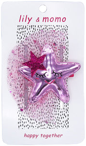 Silly Shooting Star Hair Clip- Ballet pink