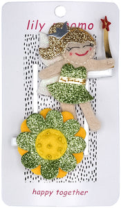 Sparkle Dust Fairy Hair Clips- Golden