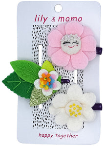 Spring Flower Fun Hair Clips- Pastel