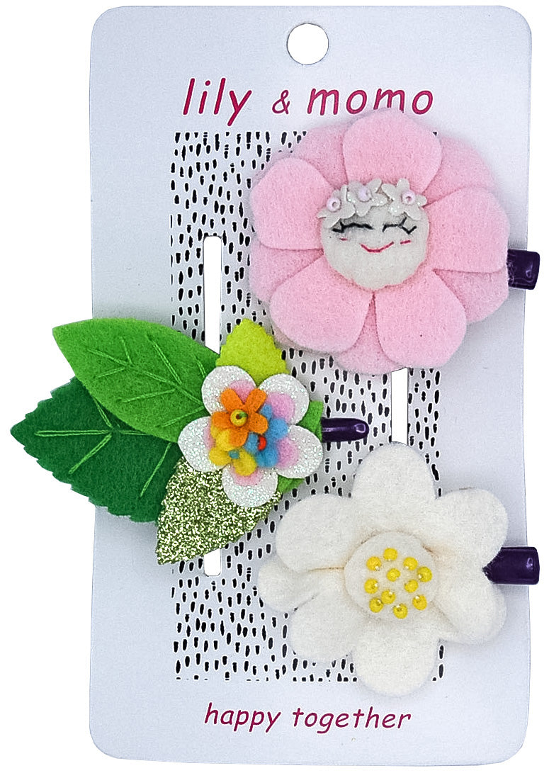 Spring Flower Fun Hair Clips- Pastel