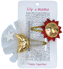 Load image into Gallery viewer, Sunny Days Kids  Hair Clips- Orange and Gold